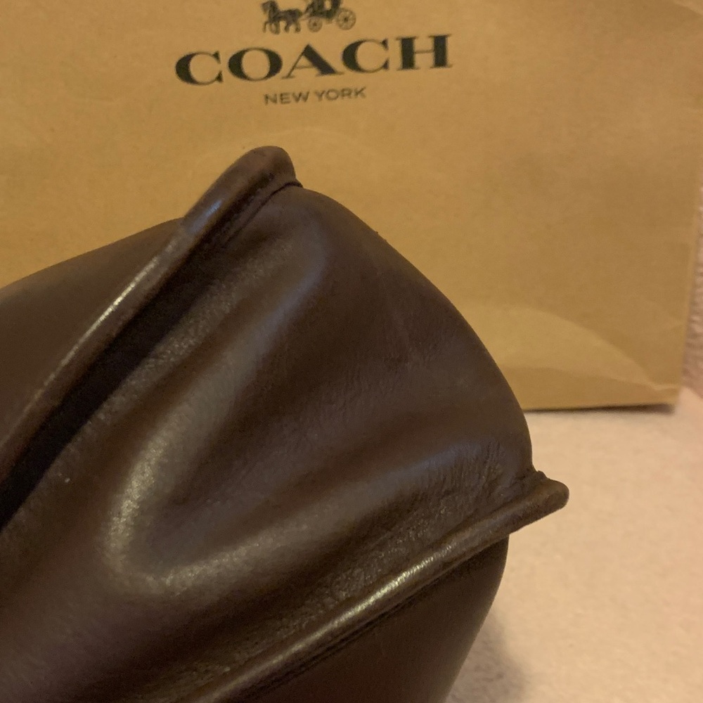 Coach Dark Brown Leather Crossbody Shoulder Bag - Picture 11 of 16